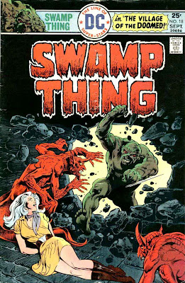 Swamp Thing v1 #18 1970s bronze age dc comic book cover art by Nestor Redondo