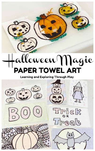 Halloween Magic Paper Towel Art Science