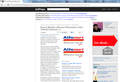 Backlink HubPages Keyword promo member Alfmart Minimarket Indonesia