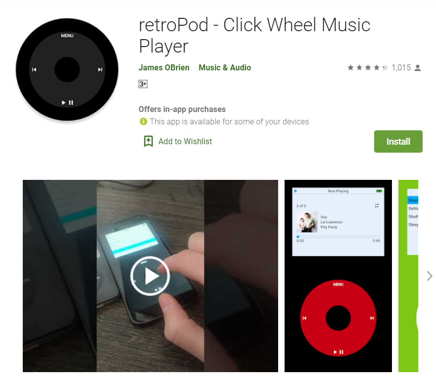 Loud Oli Tech RetroPod Click Wheel Music Player