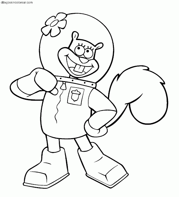 Dibujos de Arenita (Bob Esponja) para Colorear