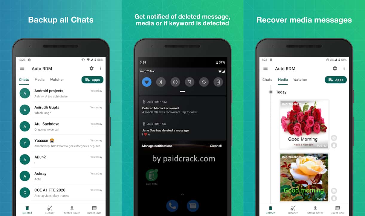 Auto RDM - Recover Deleted Messages status saver Premium Mod Apk 1.5.0 Auto RDM - Recover Deleted Messages status saver Premium Mod Apk 1.5.0