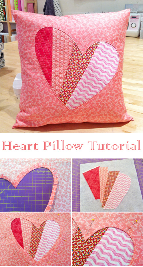 Patchwork Heart Pillow Tutorial Easy Step to Step DIY!