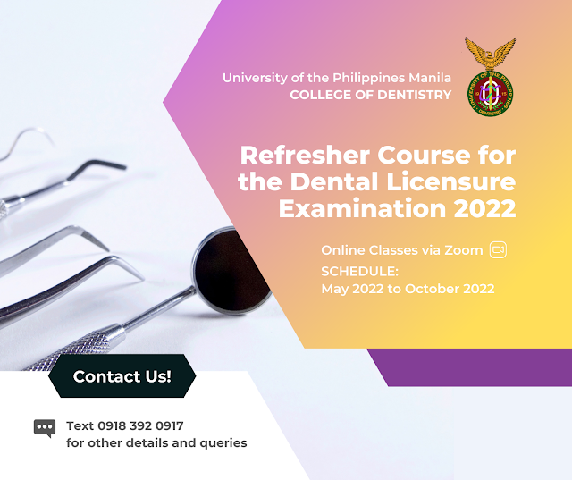 UPCD Refresher Course for the Dental Licensure Examination 2022 
