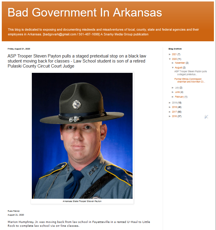 Bad Government In Arkansas Meet the Arkansas State Police Episode 3