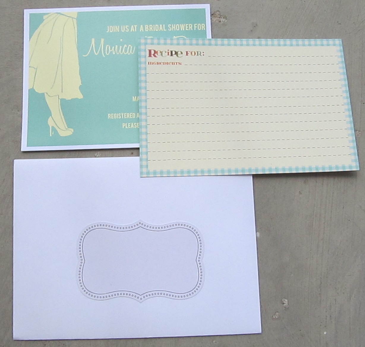 bridal shower invites are in the mail! Bonita Bride