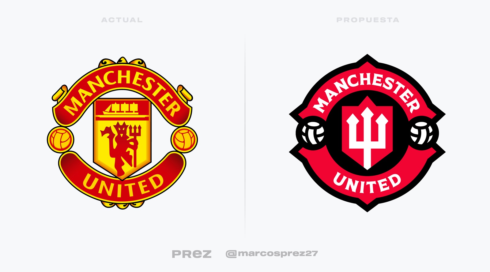 Manchester United Redesign Concept by Marcos Prez - Footy Headlines