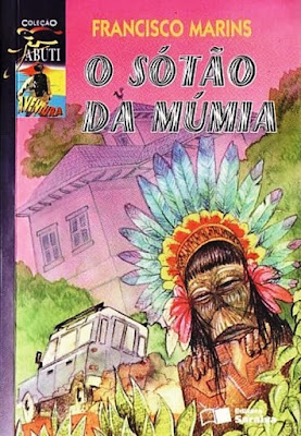 O sótão da múmia | Francisco Marins | Editora: Saraiva | São Paulo-SP | Coleção: Jabuti | Segmento: Aventura | 1998 | ISBN: 85-02-02645-3 | Ilustrações: Sérgio Palmiro |