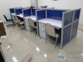 Meja Sekat Kantor 4 x 2 + Furniture Semarang ( Meja Sekat Kantor )