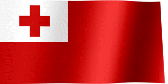 The waving flag of Tonga (Animated GIF)