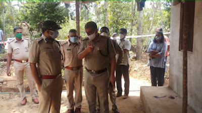 Police Commissioner Dr P S Harsha at the Yelinje murder spot 