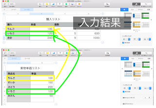 入力結果