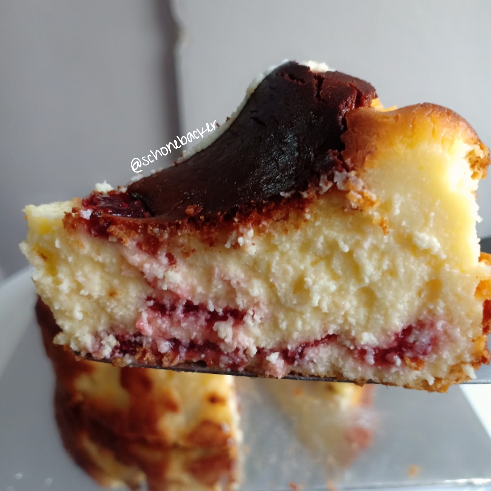 Raspberry Basque Burnt Cheesecake