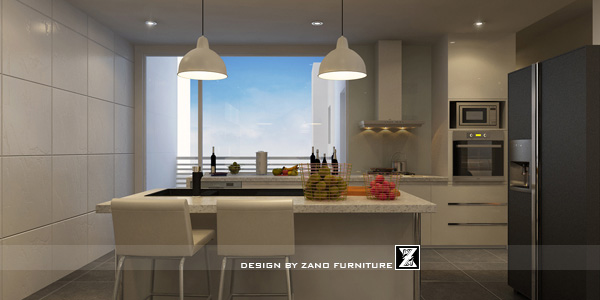 Thiết kế nội thất bếp và phòng ăn căn hộ 2106S2 - Sai Gon Pearl 2