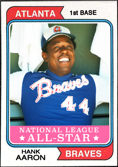 hank aaron baseball card 1974