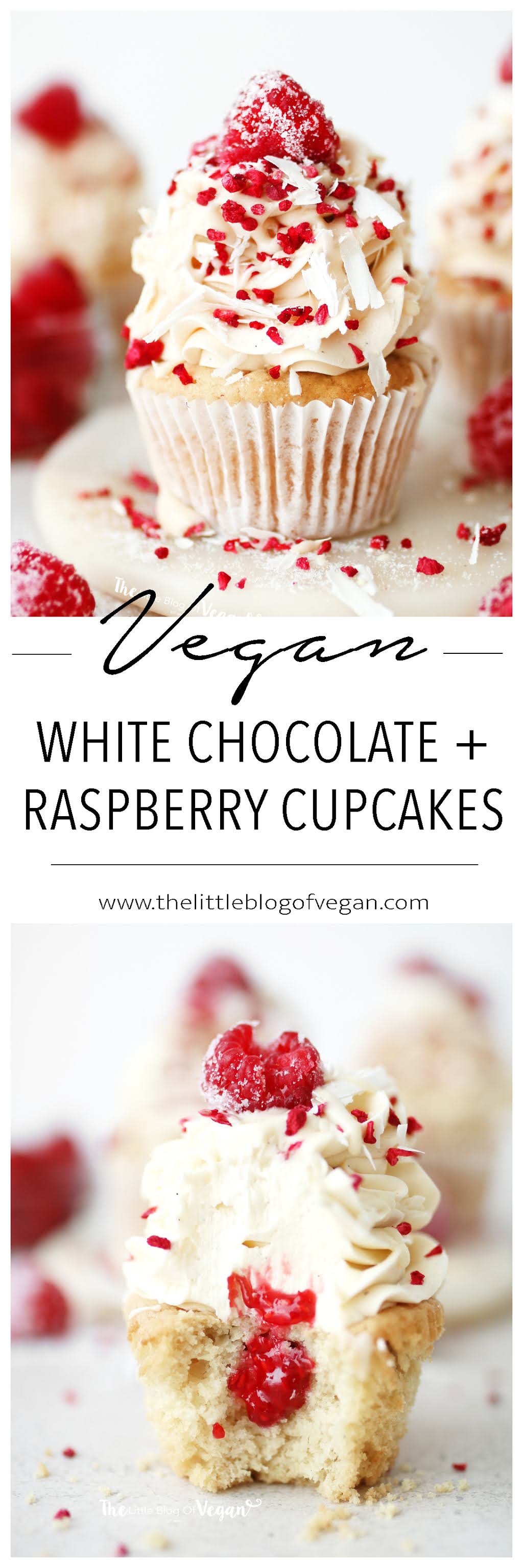 Vegan Raspberry and White Chocolate Cupcakes recipe | The Little Blog ...