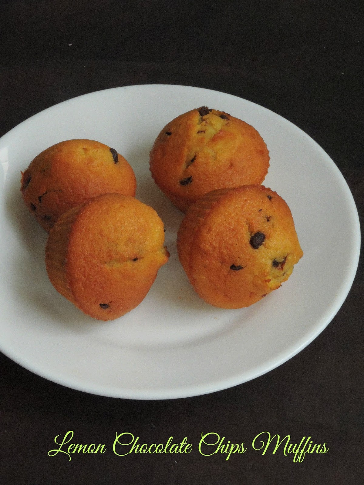 Eggless Lemon Chocolate Chips Mini Muffins Cook N Click