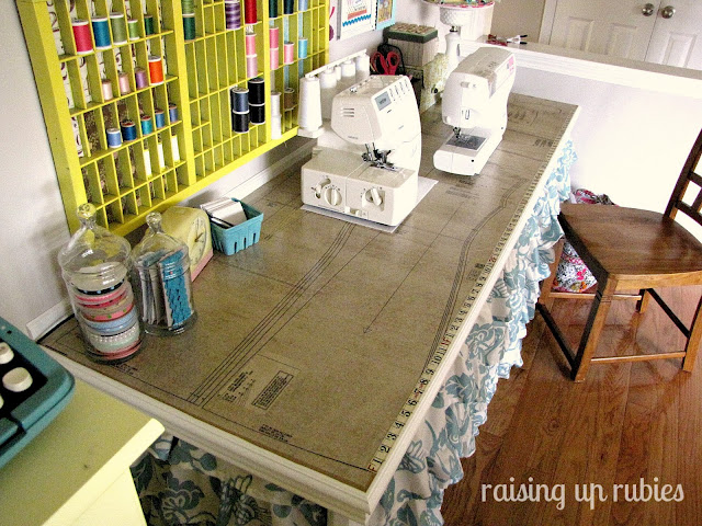 sewing table Raising up Rubies via Funky Junk Interiors
