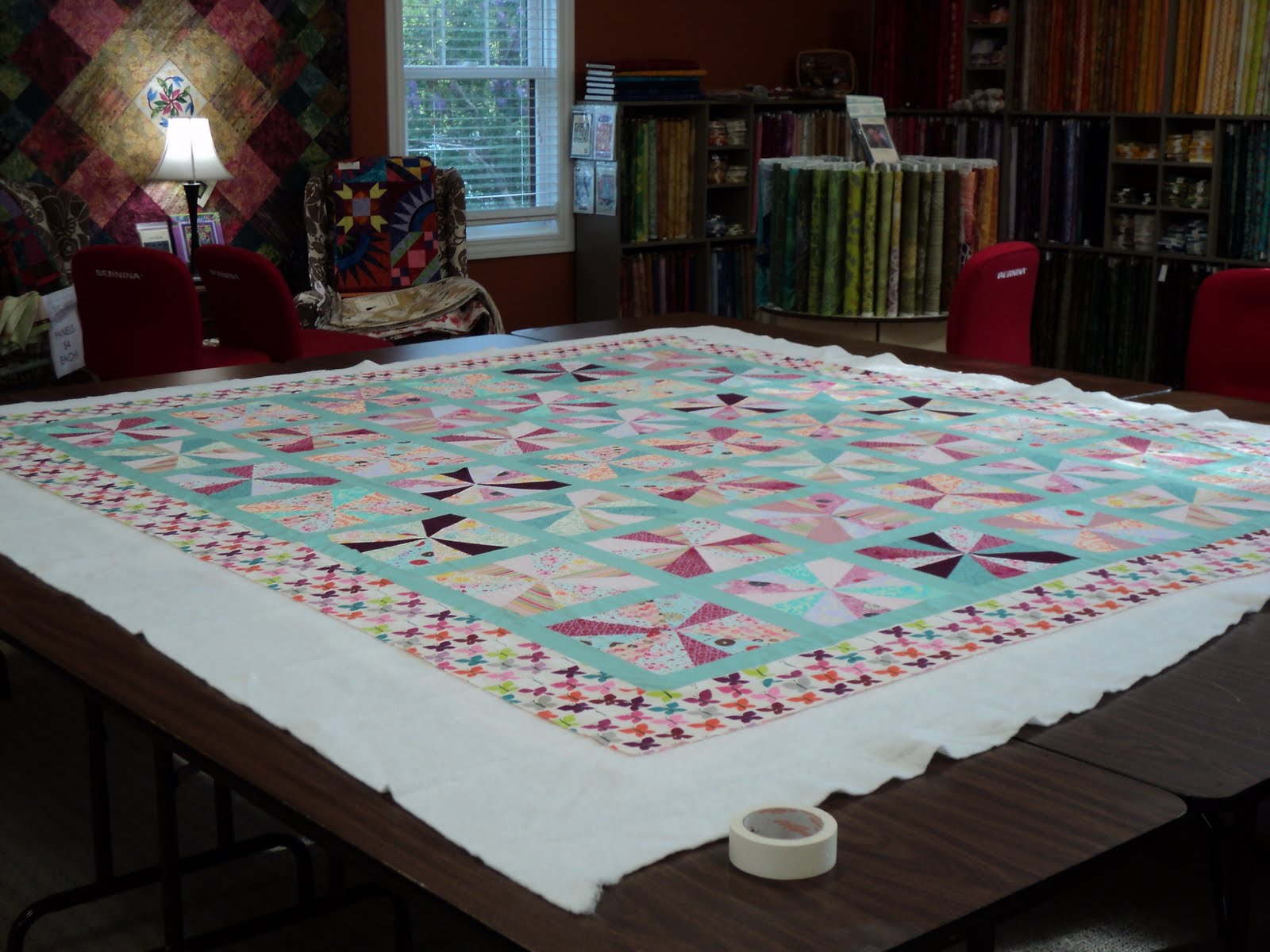 Another Fabric Addict One Big Quilt and No Quilt Frame