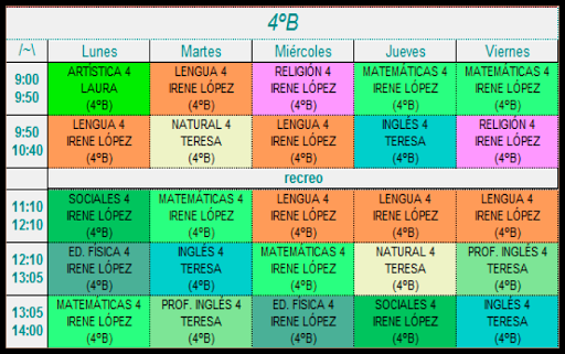 Horario De Clases De Cuarto Grado De Primaria cuarto-educacion-primaria.blogspot.com