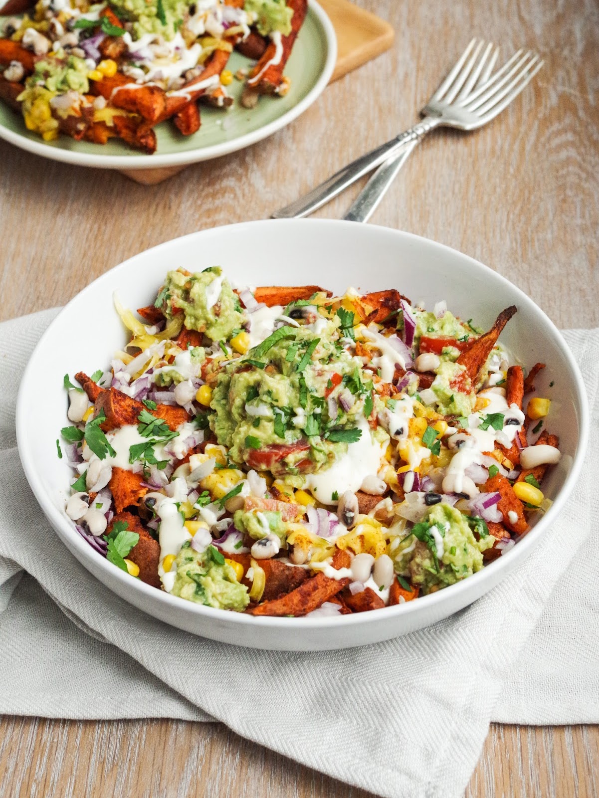 TexMex Loaded Sweet Potato Fries Euphoric Vegan