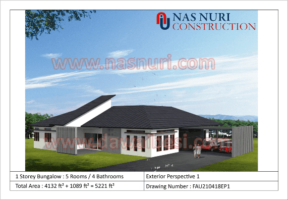 Bina Rumah Banglo Satu Tingkat