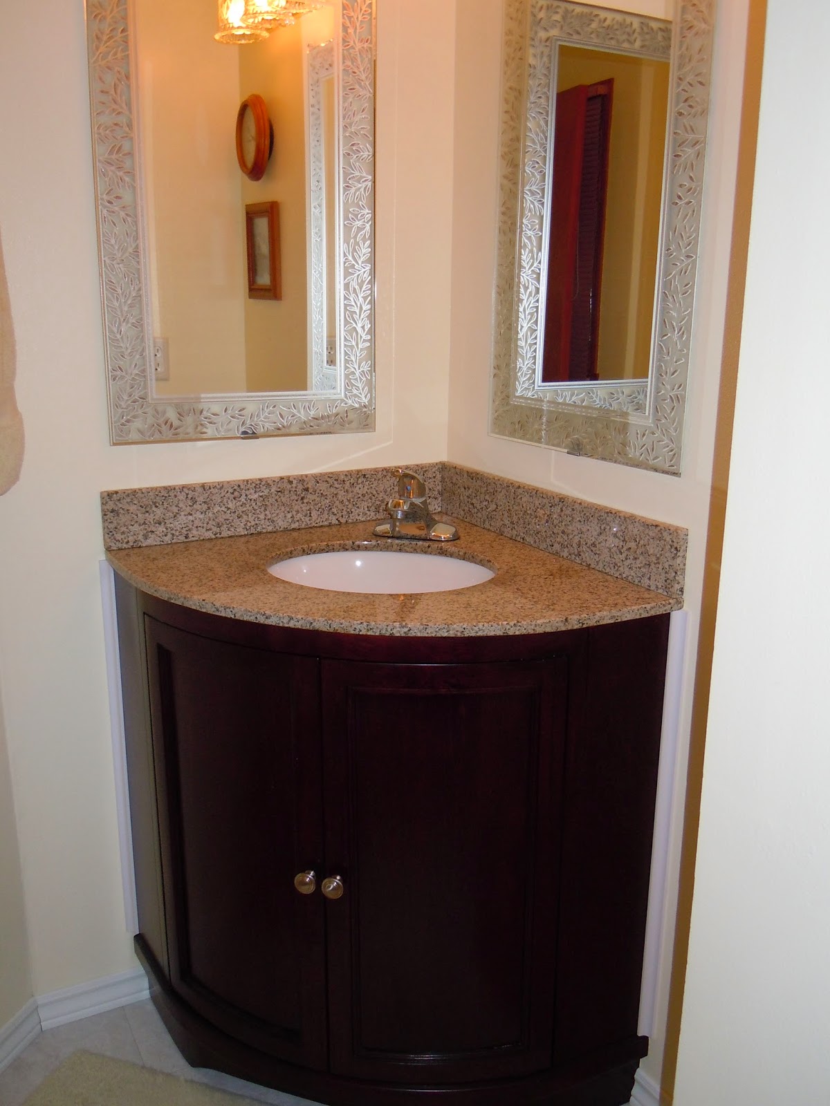 DIY Remodeling and Replacing a Corner Vanity in Bathroom