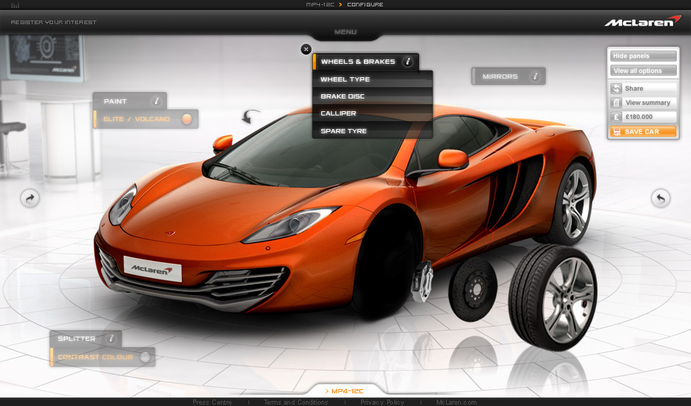 McLaren MP4 Configurator Computer Graphics Daily News
