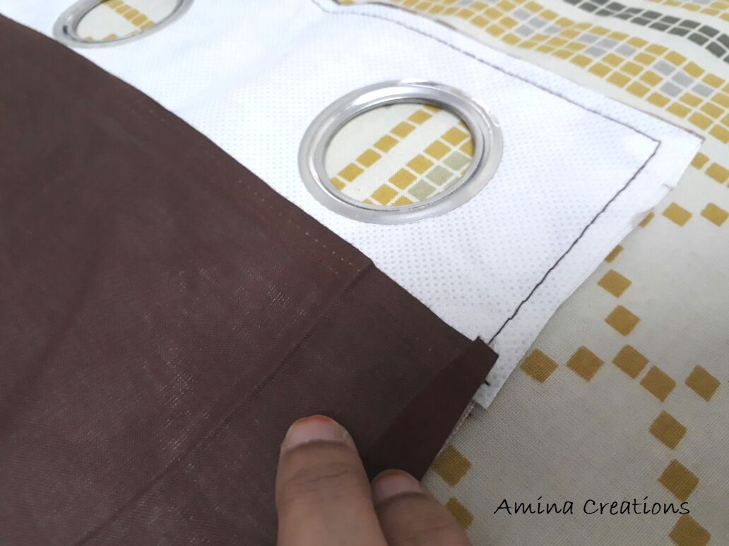 AMINA CREATIONS HOW TO LINE A CURTAIN/ STITCHING A LINING TO A CURTAIN