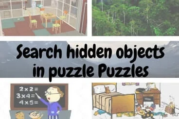 Find the Hidden Objects Picture Puzzles: Animals and Words