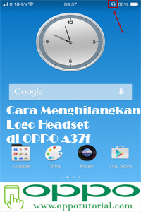 Cara Mudah Menghilangkan Tanda Logo Headset di HP OPPO A37f - Kumpulan
