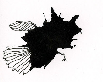 ink blot monster drawing
