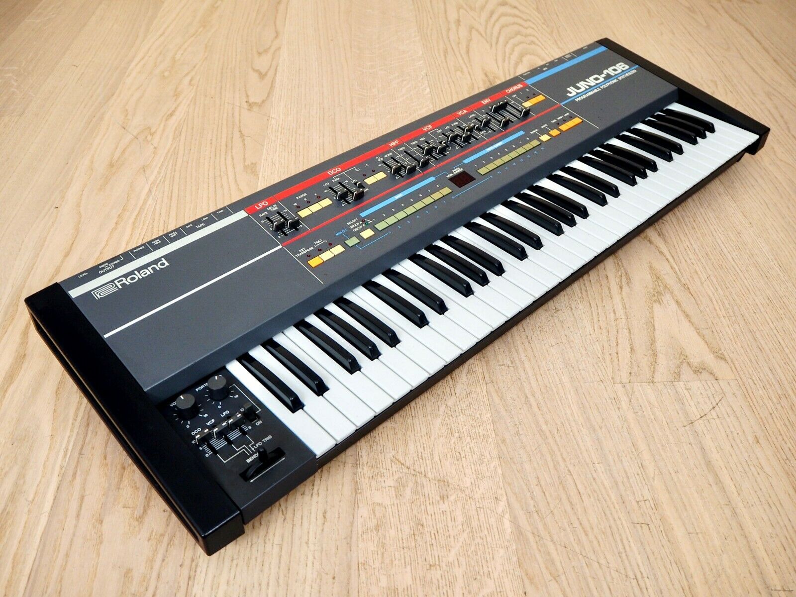 MATRIXSYNTH 1980s Roland Juno106 Vintage Analog Synthesizer Fully