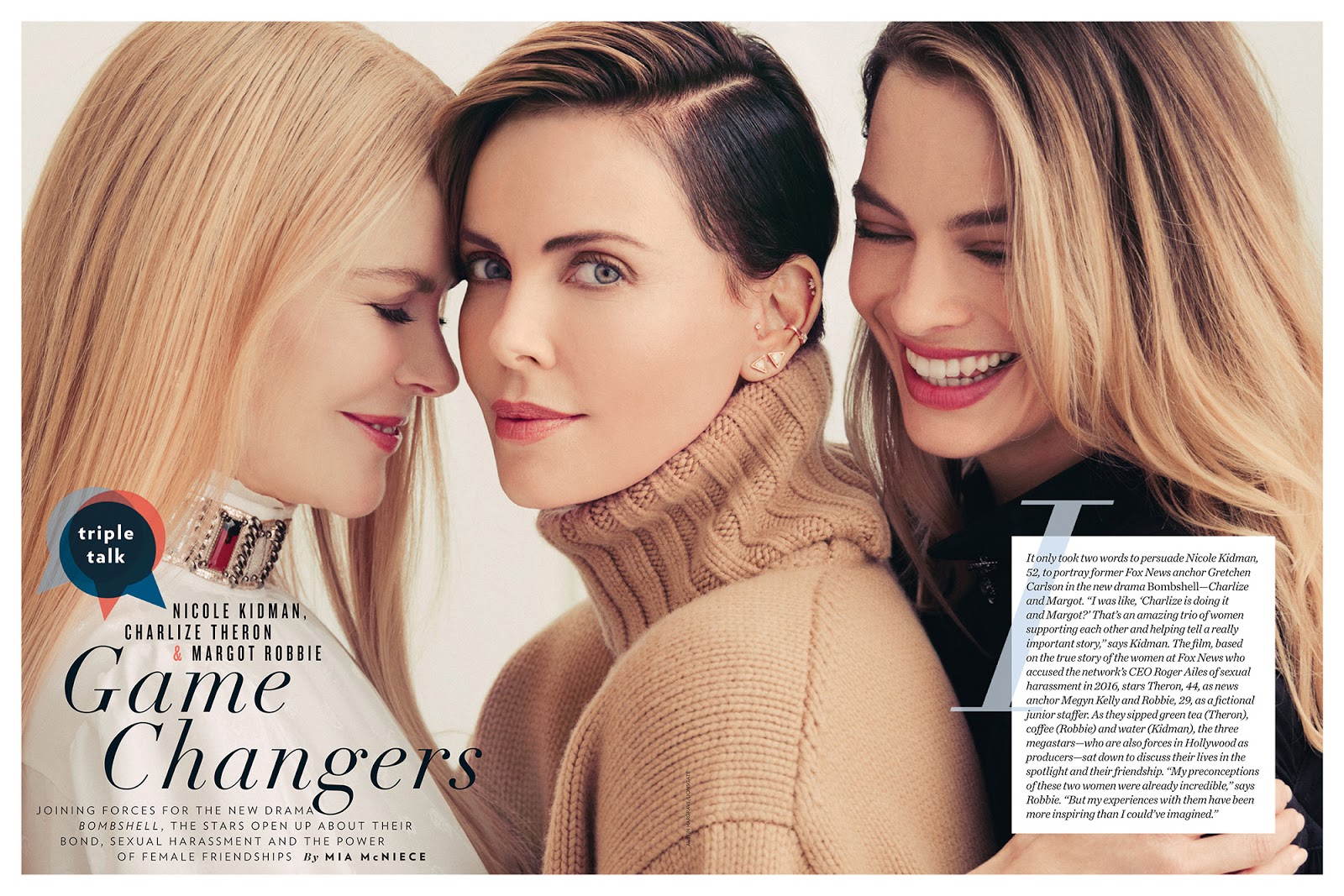 Nicole Kidman, Charlize Theron and Margot Robbie – People USA 12/30