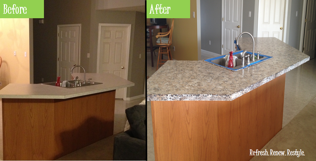 Refresh. Renew. Restyle.: Faux Granite, Painted Countertops