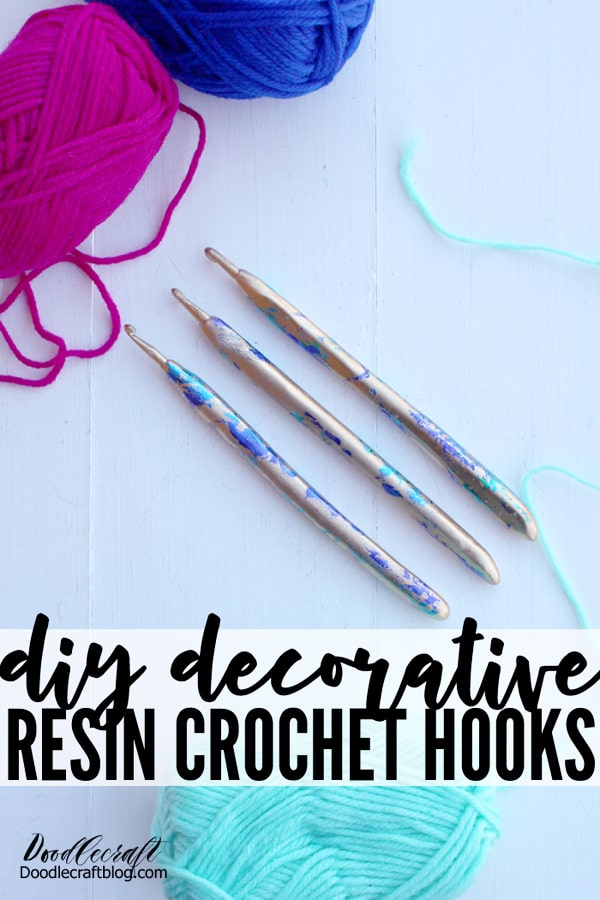 How to make diy decorative Metallic Leaf with Resin Crochet Hooks
