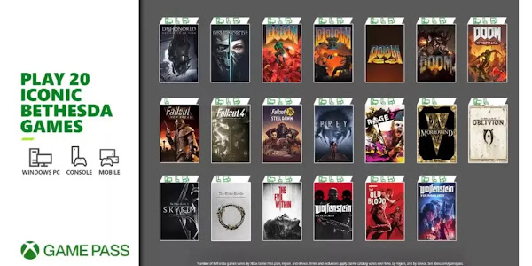 On Friday, Xbox Game Pass will have 20 Bethesda titles accessible