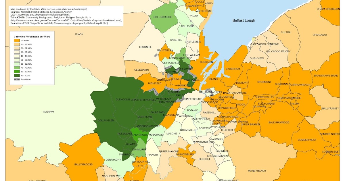 Map Of Belfast And Surrounding Areas Social Geographies 3270/5270: Urban Planning And Design In A Post-Conflict  City: Walls, Memorials, And Public Space In Belfast, Northern Ireland