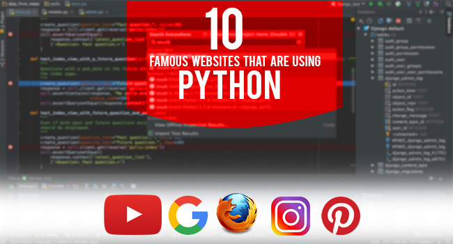 famous websites written in python