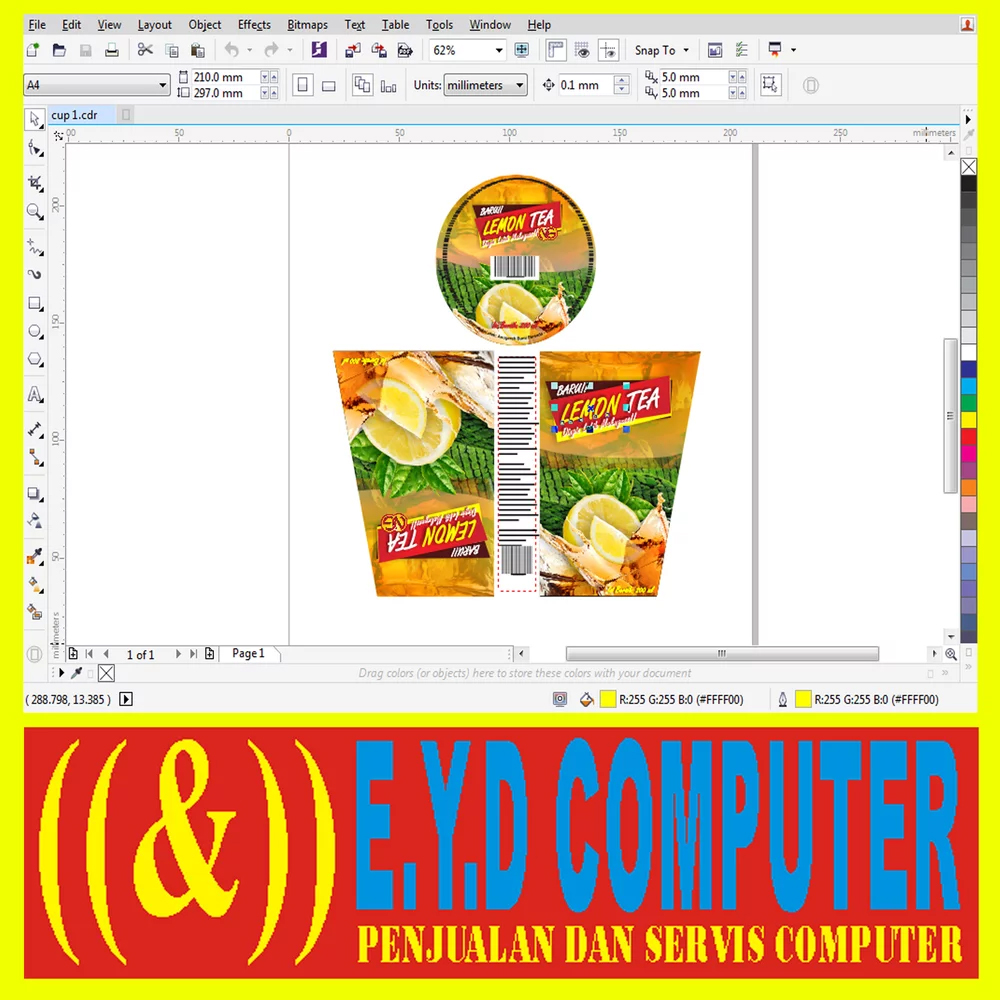 DESAIN KEMASAN KOLEKSI TEMPLATE DESIGN GRAFIS KEMAS USAHA PERCETAKAN