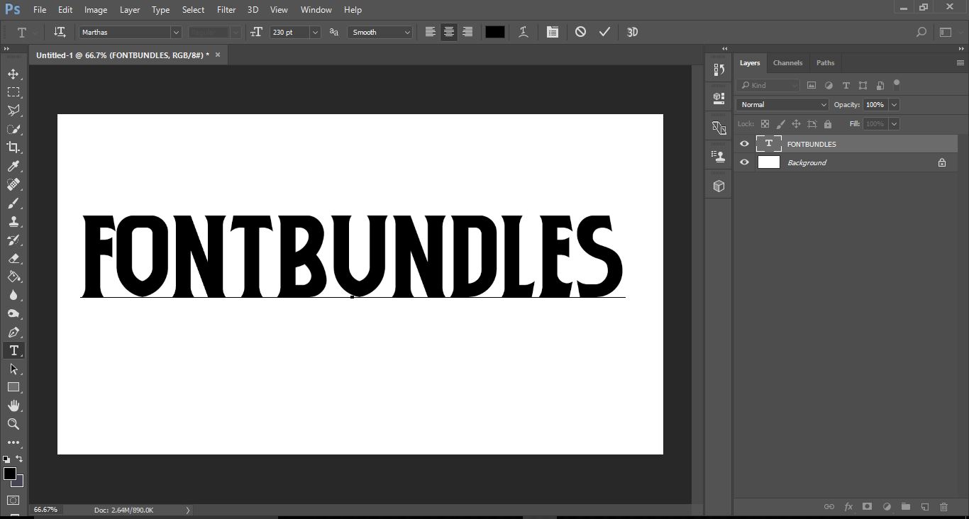 Add image into text in Design Bundles