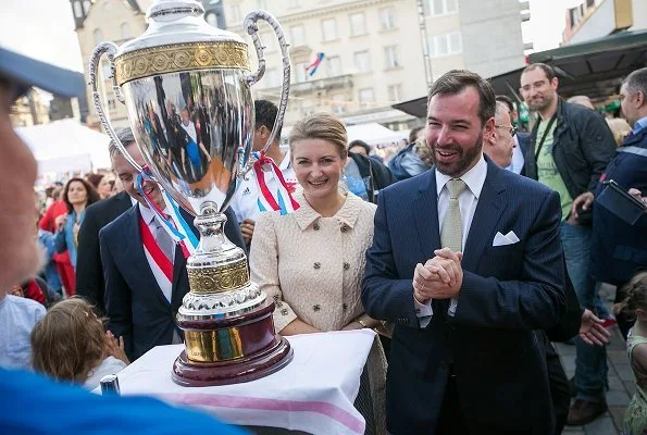 Hereditary Grand Duke Guillaume and Hereditary Grand Duchess Stephanie visited Esch-sur-Alzette, the day before the 2018 National Day