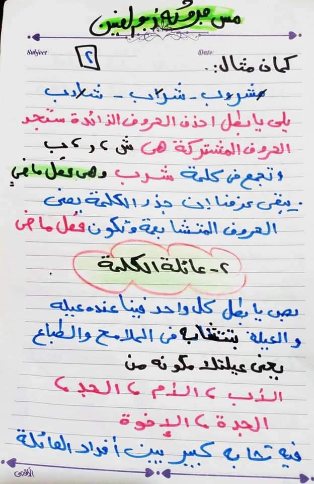 لغة عربية | مراجعة مهمة جدا من الصف الأول حتى الرابع الابتدائي قبل البدء في المنهج 2
