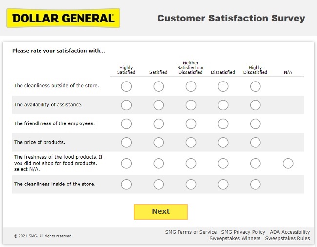 dollar general market survey