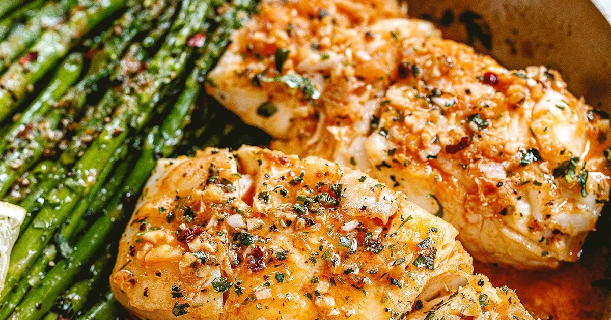 How to Make Garlic Butter Cod with Lemon Asparagus Skillet