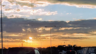 Sunset beyond Omaha, Nebraska