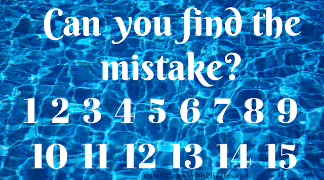 Can you find the mistake 1 2 3 4 5 6 7 8 9 10 11 12 13 14 15