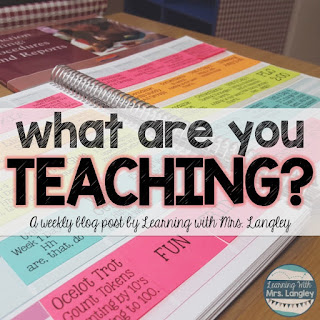 A weekly blog post from Learning with Mrs. Langley 