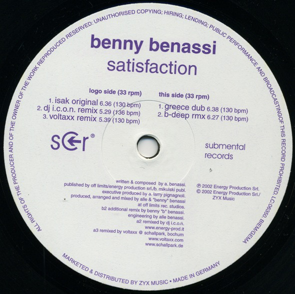 Missing Hits 7 Benny Benassi Satisfaction 