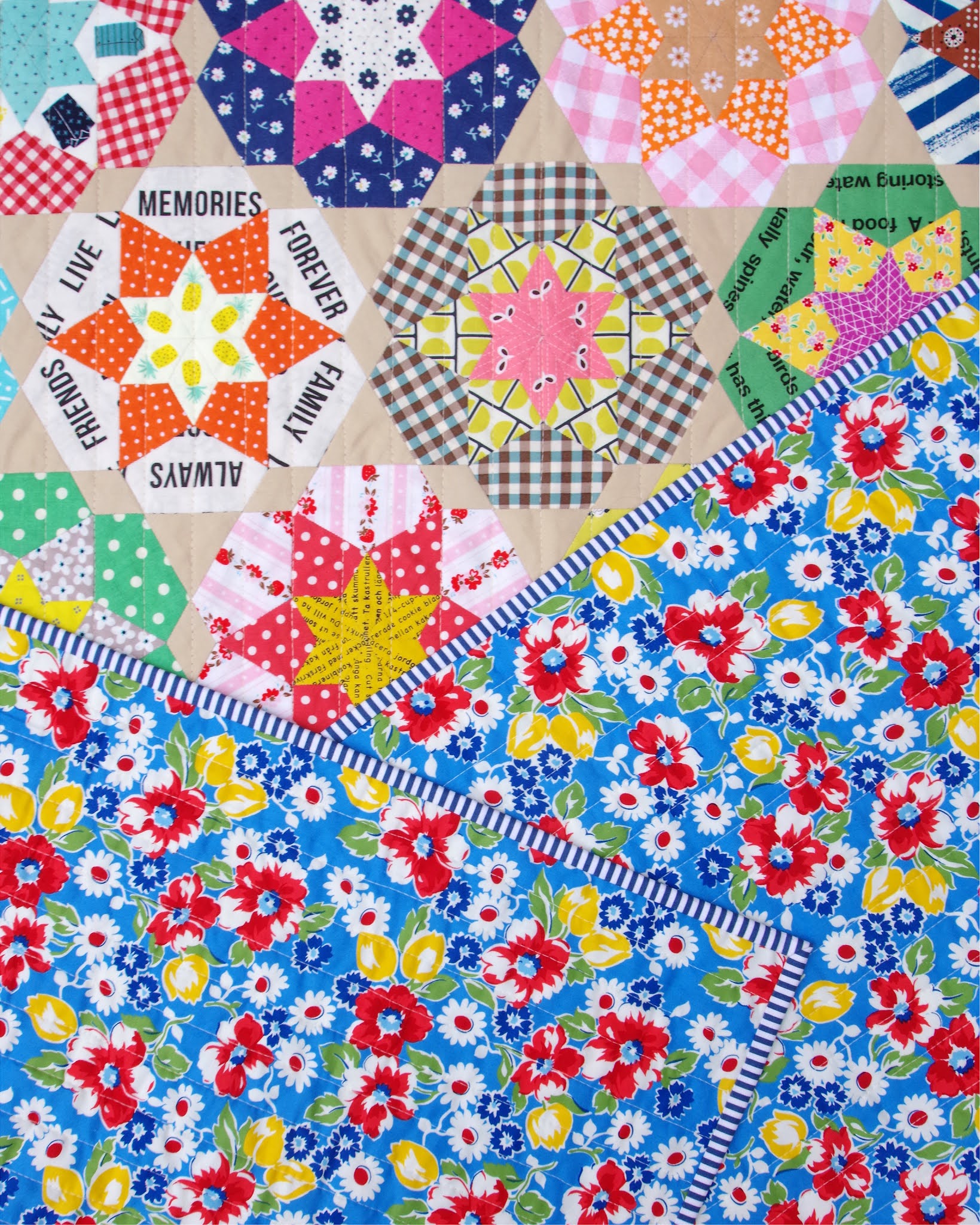 Ice Cream Soda Quilt - English Paper Pieced © Red Pepper Quilts 2021